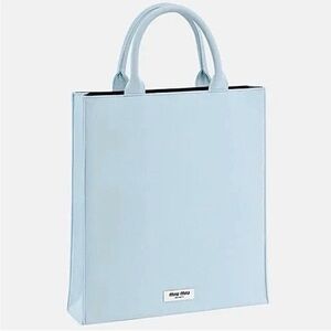 Miu Miu Beauty Light Blue Tote Bag